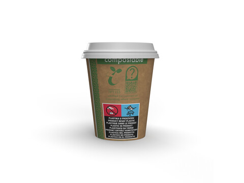Bio Kaffeebecher Kraft PLA 250ml/10oz,ؠ90mm Karton (1000Stck)