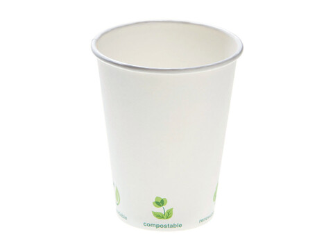 Kaffeebecher mit Bio Aufdruck 300ml/12oz,  90 mm Karton (1000Stck)