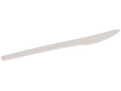 Bio Mehrweg-Messer weiß 16,8 cm CPLA, kompostierbar